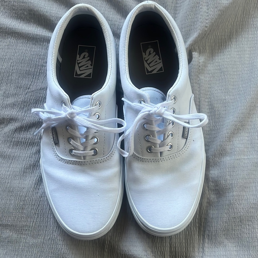 White vans size 10.5. Reposhing because they were too big!